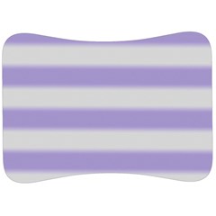 Bold Stripes Soft Purple Pattern Velour Seat Head Rest Cushion by BrightVibesDesign