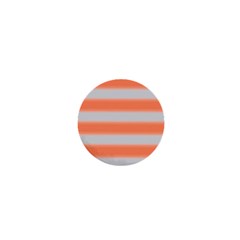 Bold Stripes Orange Pattern 1  Mini Magnets by BrightVibesDesign