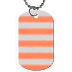 Bold Stripes Orange pattern Dog Tag (Two Sides) Front