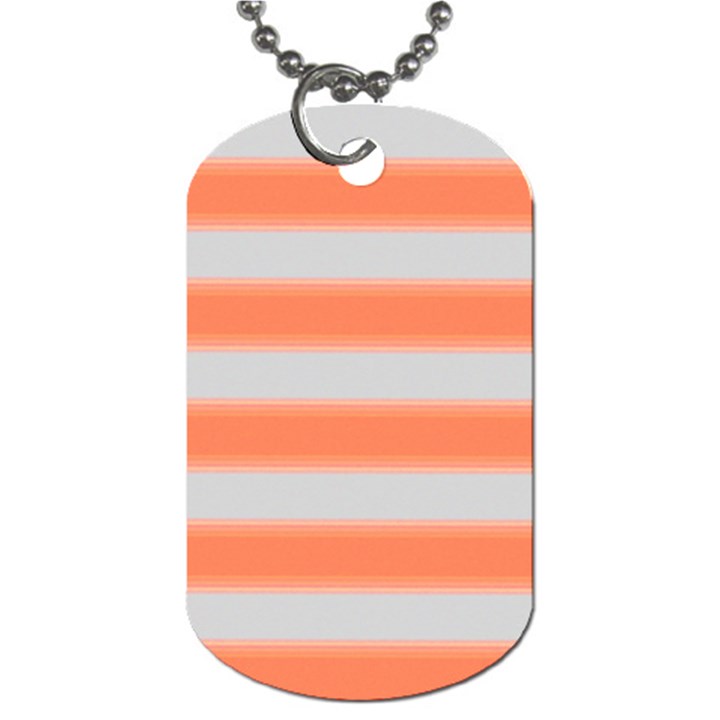 Bold Stripes Orange pattern Dog Tag (Two Sides)