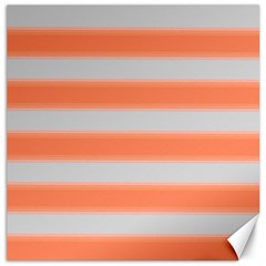 Bold Stripes Orange Pattern Canvas 20  X 20  by BrightVibesDesign