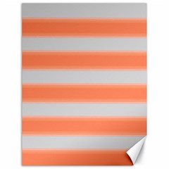 Bold Stripes Orange Pattern Canvas 18  X 24  by BrightVibesDesign