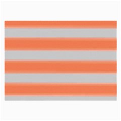 Bold Stripes Orange Pattern Large Glasses Cloth by BrightVibesDesign