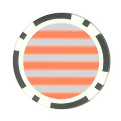 Bold Stripes Orange Pattern Poker Chip Card Guard by BrightVibesDesign