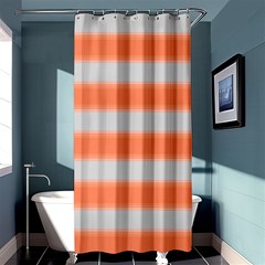 Bold Stripes Orange Pattern Shower Curtain 36  X 72  (stall)  by BrightVibesDesign