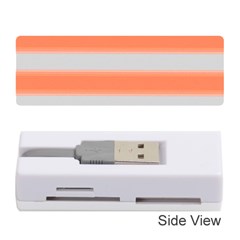 Bold Stripes Orange Pattern Memory Card Reader (stick) by BrightVibesDesign