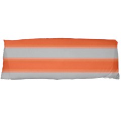 Bold Stripes Orange Pattern Body Pillow Case (dakimakura) by BrightVibesDesign