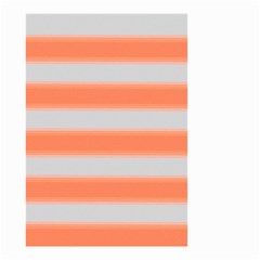 Bold Stripes Orange Pattern Small Garden Flag (two Sides) by BrightVibesDesign