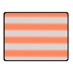 Bold Stripes Orange Pattern Double Sided Fleece Blanket (small)  by BrightVibesDesign