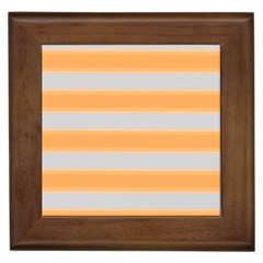 Bold Stripes Yellow Pattern Framed Tiles by BrightVibesDesign