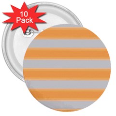 Bold Stripes Yellow Pattern 3  Buttons (10 Pack)  by BrightVibesDesign