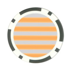 Bold Stripes Yellow Pattern Poker Chip Card Guard by BrightVibesDesign