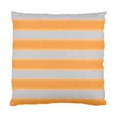 Bold Stripes Yellow Pattern Standard Cushion Case (two Sides) by BrightVibesDesign