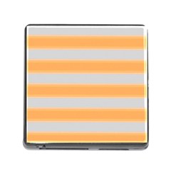 Bold Stripes Yellow Pattern Memory Card Reader (square 5 Slot) by BrightVibesDesign