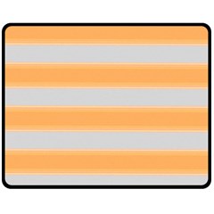 Bold Stripes Yellow Pattern Fleece Blanket (medium)  by BrightVibesDesign