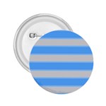 Bold Stripes Bright Blue pattern 2.25  Buttons Front