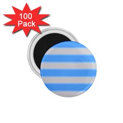 Bold Stripes Bright Blue Pattern 1 75  Magnets (100 Pack)  by BrightVibesDesign