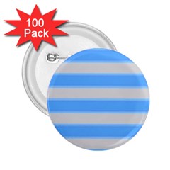 Bold Stripes Bright Blue Pattern 2 25  Buttons (100 Pack)  by BrightVibesDesign