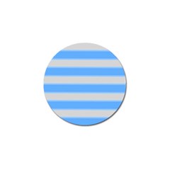 Bold Stripes Bright Blue Pattern Golf Ball Marker by BrightVibesDesign