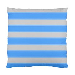 Bold Stripes Bright Blue Pattern Standard Cushion Case (two Sides) by BrightVibesDesign