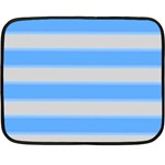 Bold Stripes Bright Blue pattern Fleece Blanket (Mini) 35 x27  Blanket