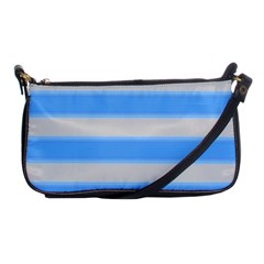 Bold Stripes Bright Blue Pattern Shoulder Clutch Bag by BrightVibesDesign