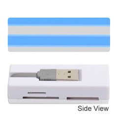 Bold Stripes Bright Blue Pattern Memory Card Reader (stick) by BrightVibesDesign