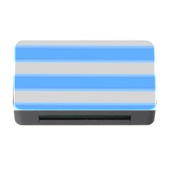 Bold Stripes Bright Blue Pattern Memory Card Reader With Cf by BrightVibesDesign