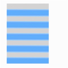 Bold Stripes Bright Blue Pattern Large Garden Flag (two Sides) by BrightVibesDesign