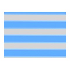 Bold Stripes Bright Blue Pattern Double Sided Flano Blanket (mini)  by BrightVibesDesign