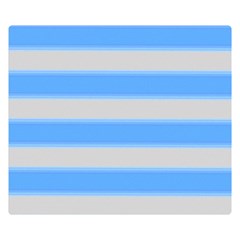 Bold Stripes Bright Blue Pattern Double Sided Flano Blanket (small)  by BrightVibesDesign