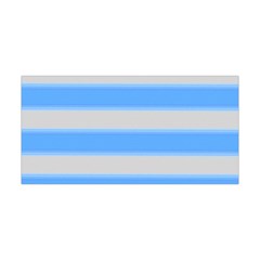 Bold Stripes Bright Blue Pattern Yoga Headband by BrightVibesDesign