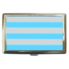 Bold Stripes Turquoise Pattern Cigarette Money Case by BrightVibesDesign