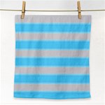 Bold Stripes Turquoise pattern Face Towel Front