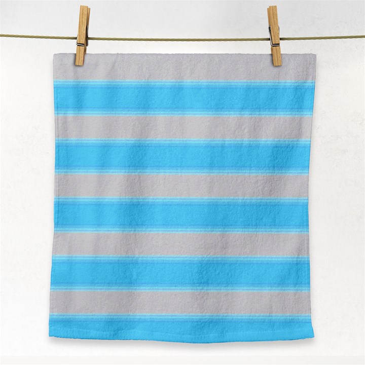 Bold Stripes Turquoise pattern Face Towel