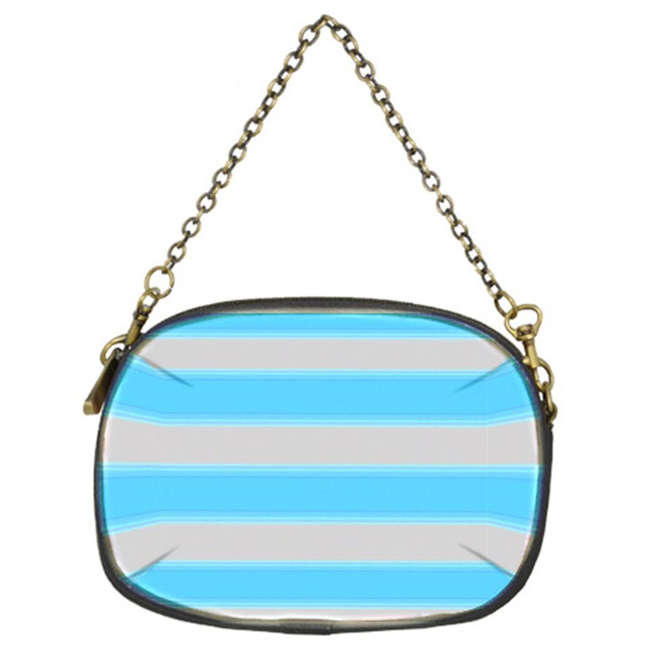 Bold Stripes Turquoise pattern Chain Purse (One Side)