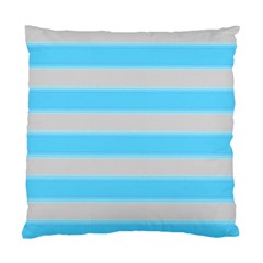 Bold Stripes Turquoise Pattern Standard Cushion Case (two Sides) by BrightVibesDesign