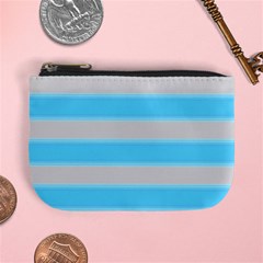 Bold Stripes Turquoise Pattern Mini Coin Purse by BrightVibesDesign