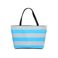 Bold Stripes Turquoise Pattern Classic Shoulder Handbag by BrightVibesDesign