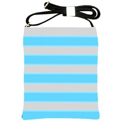 Bold Stripes Turquoise Pattern Shoulder Sling Bag by BrightVibesDesign