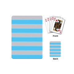 Bold Stripes Turquoise Pattern Playing Cards (mini) by BrightVibesDesign