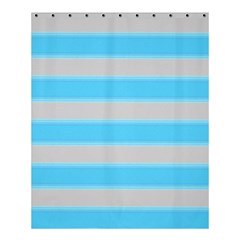 Bold Stripes Turquoise Pattern Shower Curtain 60  X 72  (medium) 