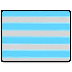 Bold Stripes Turquoise Pattern Double Sided Fleece Blanket (large)  by BrightVibesDesign