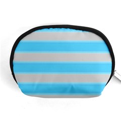 Bold Stripes Turquoise Pattern Accessory Pouch (medium) by BrightVibesDesign