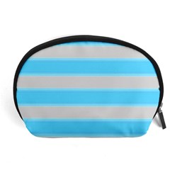 Bold Stripes Turquoise Pattern Accessory Pouch (large) by BrightVibesDesign