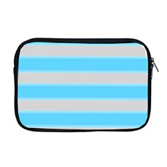 Bold Stripes Turquoise Pattern Apple Macbook Pro 17  Zipper Case by BrightVibesDesign