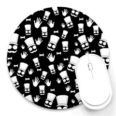 Gentleman Pattern Round Mousepads by Valentinaart