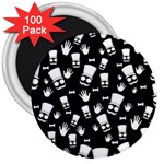 Gentleman pattern 3  Magnets (100 pack) Front