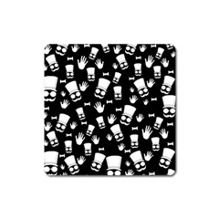 Gentleman Pattern Square Magnet