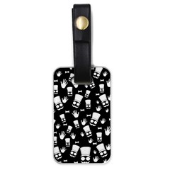 Gentleman Pattern Luggage Tags (one Side)  by Valentinaart